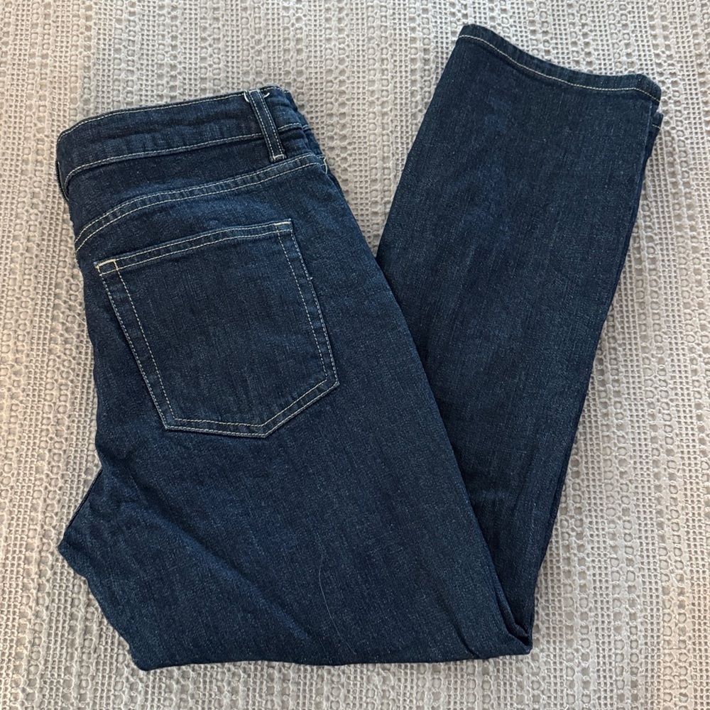 Zara Dark Blue Denim Straight Jeans